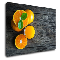Impresi Obraz Pomaranče na šedom pozadí - 70 x 50 cm