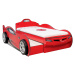 Detská posteľ auto super s prístelkou 90x190cm - červená