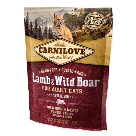 Krmivo Carnilove Sterilisod Adult Cats Lamb & Wild Boar 0,4kg