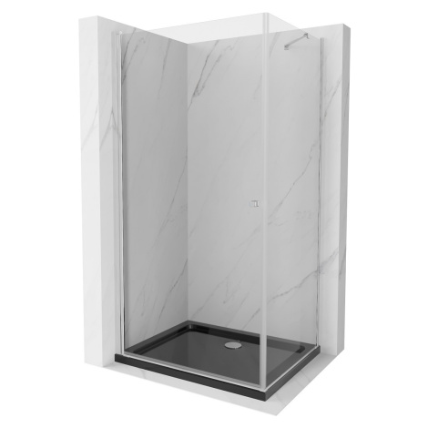 MEXEN/S - Pretória sprchovací kút 100x90, transparent, chróm + sprchová vanička vrátane sifónu 8