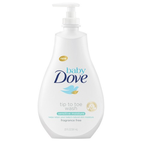 Dove Baby Sensitive Moisture umývací gél na celé telo aj vlásky 400ml