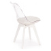 Jedálenská stolička Milla transparentná/biela