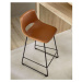 Koňakovohnedé barové stoličky z imitácie kože v súprave 2 ks (výška sedadla 76 cm) Zahara – Kave