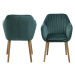 Dkton 23429 Dizajnová stolička Nashira, fľaškovo zelená VIC