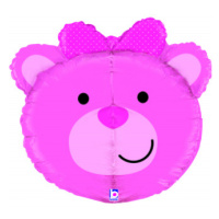 Fóliový balón ružový medvedia hlava ALBI