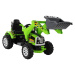 mamido Elektrický traktor pre deti s radlicou zelený