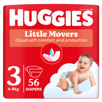 HUGGIES Little Movers Plienky jednorazové 3 (4-9 kg) 56 ks