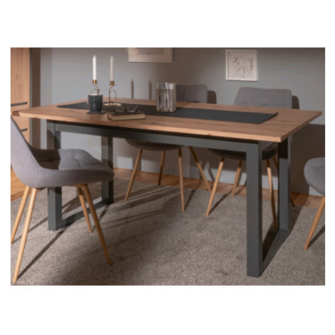Rozkladací jedálenský stôl Denver 160x90 cm, dub artisan/antracit% Asko