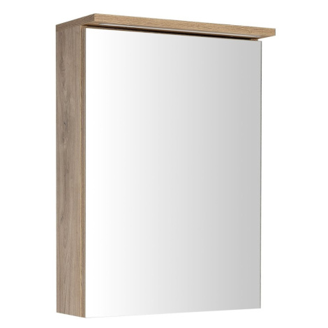 AQUALINE - KAWA STRIP Galérka s LED osvetlením 50x70x22cm, dub emporio WGL35S