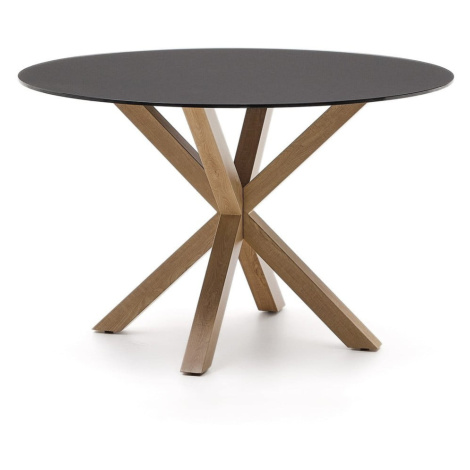 Okrúhly jedálenský stôl so sklenenou doskou ø 120 cm Argo – Kave Home