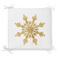 Vianočný sedák s prímesou bavlny Minimalist Cushion Covers Single Snowflake, 42 x 42 cm
