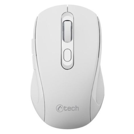 C-TECH myš Dual mode, bezdrôtová, 1600DPI, 6 tlačidiel, biela, USB nano receiver