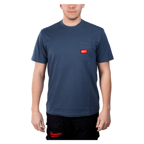 MILWAUKEE Heavy-Duty Pracovné tričko, krátky rukáv "M"- modrá WTSSBLU