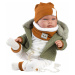Llorens 84465 NEW BORN - realistická bábika bábätko so zvukmi a mäkkým látkovým telom - 44
