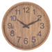 Nástenné hodiny s imitáciou dreva Rimini, pr. 30,5 cm, sv. hnedá