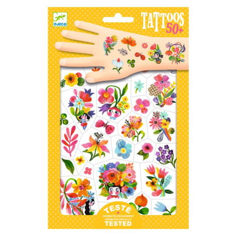 Tetovačky pre deti Akvarelové kvety Djeco