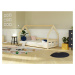 Benlemi Nízka domčeková posteľ pre deti FENCE 6v1 so zábranou Zvoľte farbu: Transparentná voskov