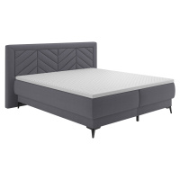 Boxspringová posteľ, 160x200, sivá, OPTIMA A