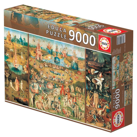 Educa Puzzle Záhrada Pozemských Rozkoší - Hieronymus Bosch 9 000 dielov 14831 farebné