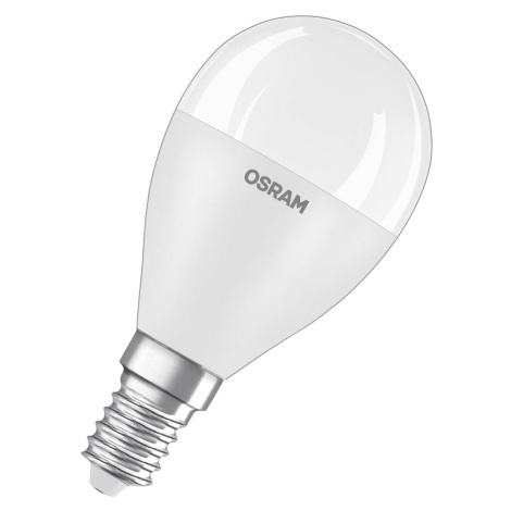 OSRAM LED Classic Star, kvapka, matná, E14, 7,5 W, 2 700 K