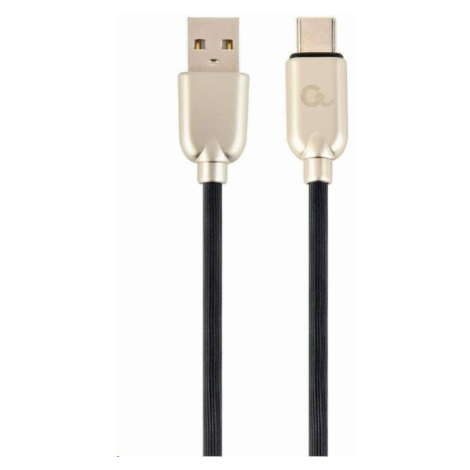 GEMBIRD CABLEXPERT USB 2.0 Kábel AM na typ C (AM/CM), 1 m, pogumovaný, čierny, blister, PREMIUM 