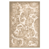 Béžový vlnený koberec 133x190 cm Damask – Agnella