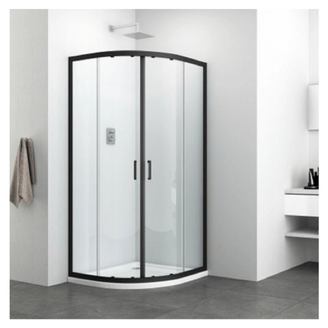 Sanotechnik Sprchovací kút bez vaničky Elite R90B, štvrťkruh, 90 x 90 x 195 cm