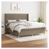 vidaXL Posteľný rám boxspring s matracom sivohned 160x200 cm látka