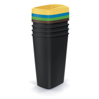 Súprava odpadkových košov COMPACTO 4x45 L čierna