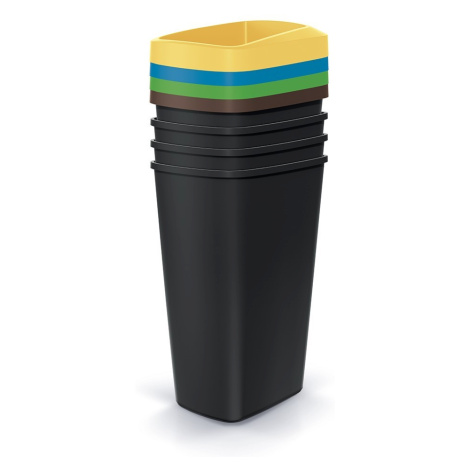 Súprava odpadkových košov COMPACTO 4x45 L čierna Prosperplast