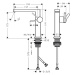 Hansgrohe Tecturis E, páková umývadlová batéria 150 Fine CoolStart EcoSmart+ bez odtokovej garni