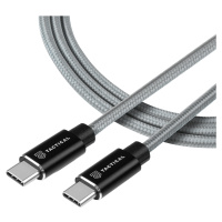 Tactical Fast Rope Aramid Kábel USB-C/USB-C 100W 20V/5A 2m, Sivý