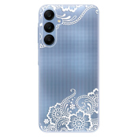Odolné silikónové puzdro iSaprio - White Lace 02 - Samsung Galaxy A25 5G