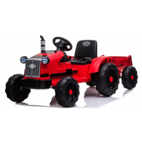 mamido  Detský elektrický traktor s vlečkou T1 červený