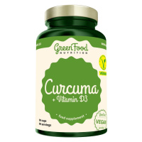 GREENFOOD NUTRITION Curcuma + Vitamin D3 90 kapsúl