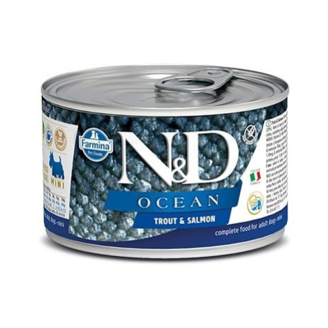 N&amp;D dog OCEAN konz. ADULT MINI trout/salmon - 140g Natural&Delicious