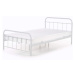 HL Jednolôžková kovová posteľ Linda 120x200 - biela