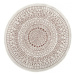 Kusový koberec Twin-Wendeteppiche 103102 creme terra kruh – na ven i na doma - 140x140 (průměr) 