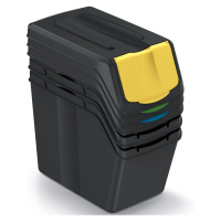 NABBI ISWB20S3 odpadkový kôš na triedený odpad (3 ks) 20 l čierna / kombinácia farieb