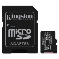 Kingston microSDXC Canvas Select Plus 256GB A1 Class 10 100MB/s + SD adaptér