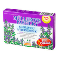 Müllerove pastilky so  Šalviou a vitamínom C bez cukru 12 past