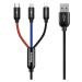 Kábel Baseus Rapid USB Cable 3in1 Type C / Lightning / Micro 3A 1,2M - Black (6953156273948)