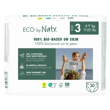 ECO BY NATY Ekoplienky Midi 4-9 kg 30 kusov