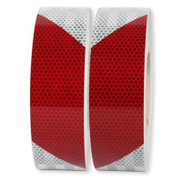 3M 823i Reflexní červeno-bílá páska, pravostranná, šíře 50 mm