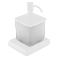 SAPHO - FLORI dávkovač mydla 300 ml, mliečne sklo, biely mat RF019/14