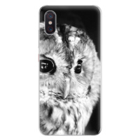 Odolné silikónové puzdro iSaprio - BW Owl - Xiaomi Mi 8 Pro