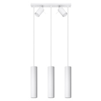 Biele závesné svietidlo s kovovým tienidlom 45x5 cm Etna - Nice Lamps