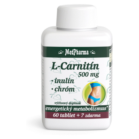 MEDPHARMA L-Carnitin 500 mg + inulín + chróm 67 tabliet