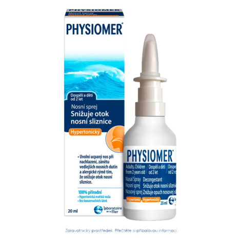 PHYSIOMER Hypertonický Alergia a nosné dutiny 20 ml