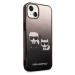 Karl Lagerfeld Gradient Karl and Choupette Zadný Kryt pre iPhone 14 Max Black